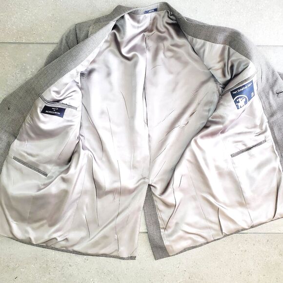 Hart Schaffner Marx Mens Grey Blazer Suit Jacket Formal Work Business SZ 41R - Picture 3 of 12